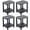 black, variant on ENYLAY Adirondack Small Outdoor Side Table , Weatherproof HDPE Patio End Table with 2-Tier Storage for Firepit, Balcony, Garden, Poolside or Bathroom (Black, Set of 1)