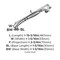 thumbnail image 2 of Amerock Blythe 18 in (457 mm) Center-to-Center Satin Nickel Appliance Pull, 2 of 7