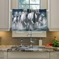 thumbnail image 5 of Coolnuti Riverside Running Horse Valances for Windows 36 Inch Small Window Blackout Valance Curtains Rod Pocket Window Curtains Treatment for Kitchen Bathroom Cafe, 1 Panel Home Decor, 5 of 7