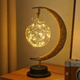 thumbnail image 3 of Lámpara de mesa LED moderna recargable por USB, luces de hadas, luz cálida, luz de noche de luna Fruta de vidrio, 3 of 9