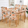 thumbnail image 2 of Yayeee 4 Pack Dining Chair Covers Stretch Parson Chairs Slipcovers Seat Protector, Pink Fall Coffee, 2 of 6