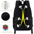 thumbnail image 3 of 3pcs Backpack with Insulated Lunch Box, Lightweight Corduroy Schoolbag Set, Pencil Pouch, 3 of 6