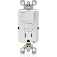 thumbnail image 3 of Leviton GFSW1-W Self-Test SmartlockPro Slim GFCI Combination Switch Tamper-Resistant Receptacle with LED Indicator, 15 Amp, White - GIDDS-2499319, 3 of 4