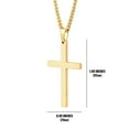 thumbnail image 4 of Men's Gold Cross Pendant & Curb Chain Stainless Steel Necklace Set, 4 of 5