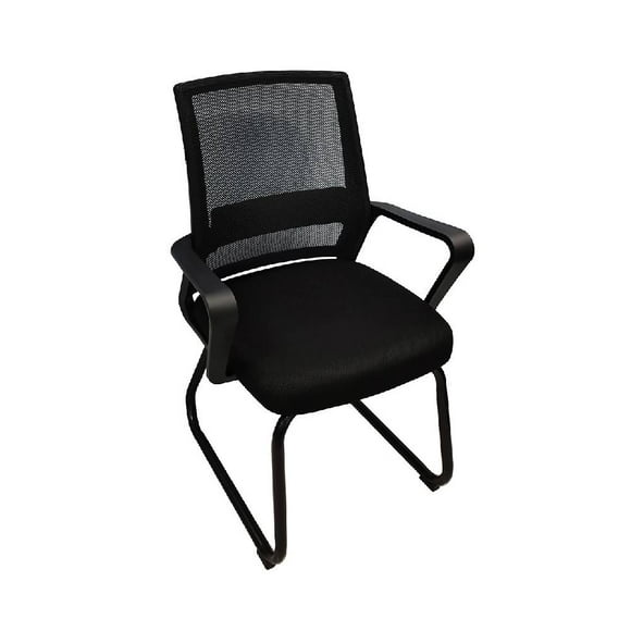 Silla Ejecutiva de Escritorio Visita Consultorio Sala De Espera NEXTEP Reposabrazos Respaldo de Malla 200 Kg Negro NE-652N