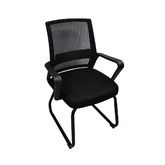 Silla Ejecutiva de Escritorio Visita Consultorio Sala De Espera NEXTEP Reposabrazos Respaldo de Malla 200 Kg Negro NE-652N