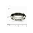 thumbnail image 6 of Titanium Polished With Black Carbon Fiber Inlay 6mm Band Size: 9; for Adults and Teens; for Women and Men, 6 of 6