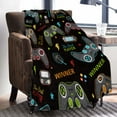 thumbnail image 4 of Gaming Blankets for Boys, Soft Flannel Gamer Throw Blankets, Fluffy Cozy Gamepad Blankets, Warm Fuzzy Video Game Controller Blankets for Kids Toddler Birthday Gifts Sofa Couch Bed Decor,(60"x80"), 4 of 10