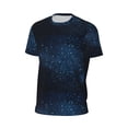 thumbnail image 6 of Wukai Blue Glitter Retro Print Men's Short-Sleeved Mesh T-Shirt,Quick-Dry Short Sleeve Workout T-Shirt-Medium, 6 of 8