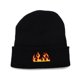 thumbnail image 2 of Gorro de punto para invierno, estilo anime, bordado en llamas, unisex, 2 of 2