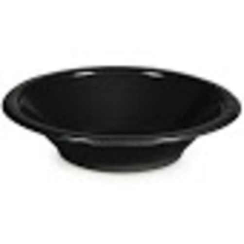 BLACK PLASTIC BOWLS, 50 CT