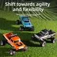 thumbnail image 3 of Mini RC Monster Truck, 1/64 Scale Rc Monster Truck, Rc Semi Trucks with Trailer & Remote Control, 3-Speed Speed/Steering Adjustable & Rechargeable, 3 of 7