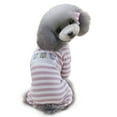 thumbnail image 2 of Cheers Thin Teddy Cartoon Pattern Cross Striped Four-legged Dog Clothes Pet Homewear, 2 of 2