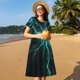 thumbnail image 4 of Disketp Green Lightning Flash para Vestido de Manga Corta para Mujeres, Vestidos de Verano para Mujeres, Casual y Holgado para la Playa, 4 of 6