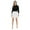 Black, variant on Women's Cardigan Crew Neck Long Sleeve Solid Color Single Button Front Knit Cropped Lightweight Top Jacket for Casual Outfits