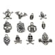 thumbnail image 1 of Colgante Con Piezas Para Joyas: Diseño De , Colgantes De Bricoje De Halloween Fabricación Macarena encantos del cráneo de plata del tíbet, 1 of 5