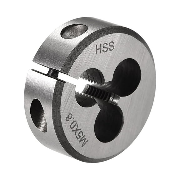 Uxcell M5 x 0.8 Metric HSS Adjustable Machine Thread Round Threading Dies