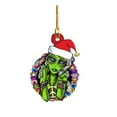 thumbnail image 1 of Christmas Tree Decorations Tree Acrylic Ornaments Xmas Tree Hanging Pendants Decor 2D Flat, 1 of 4