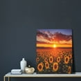 thumbnail image 5 of KLL Sunset Golden Sunflower Field Print Canvas Wall Art, Canvas Painting Prints Canvas Art Wall Decor Home Decoration for Living Room Bedroom Office, 5 of 6