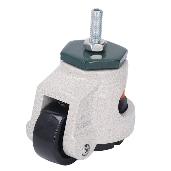 Suodoka 40mm Adjustable Height Leveling Stem Caster, M8 Thread, 880lb Capacity, 360° Swivel, Nylon Wheels, Industrial & Home Use