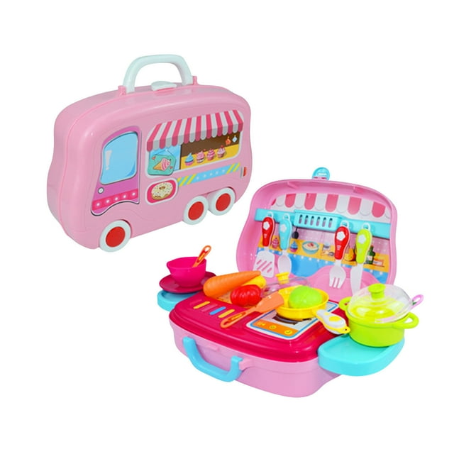Bwiyojiz 15.7" Simulation Kitchen Toy Toys Play House for and Cooking Set, Gifts for Friend