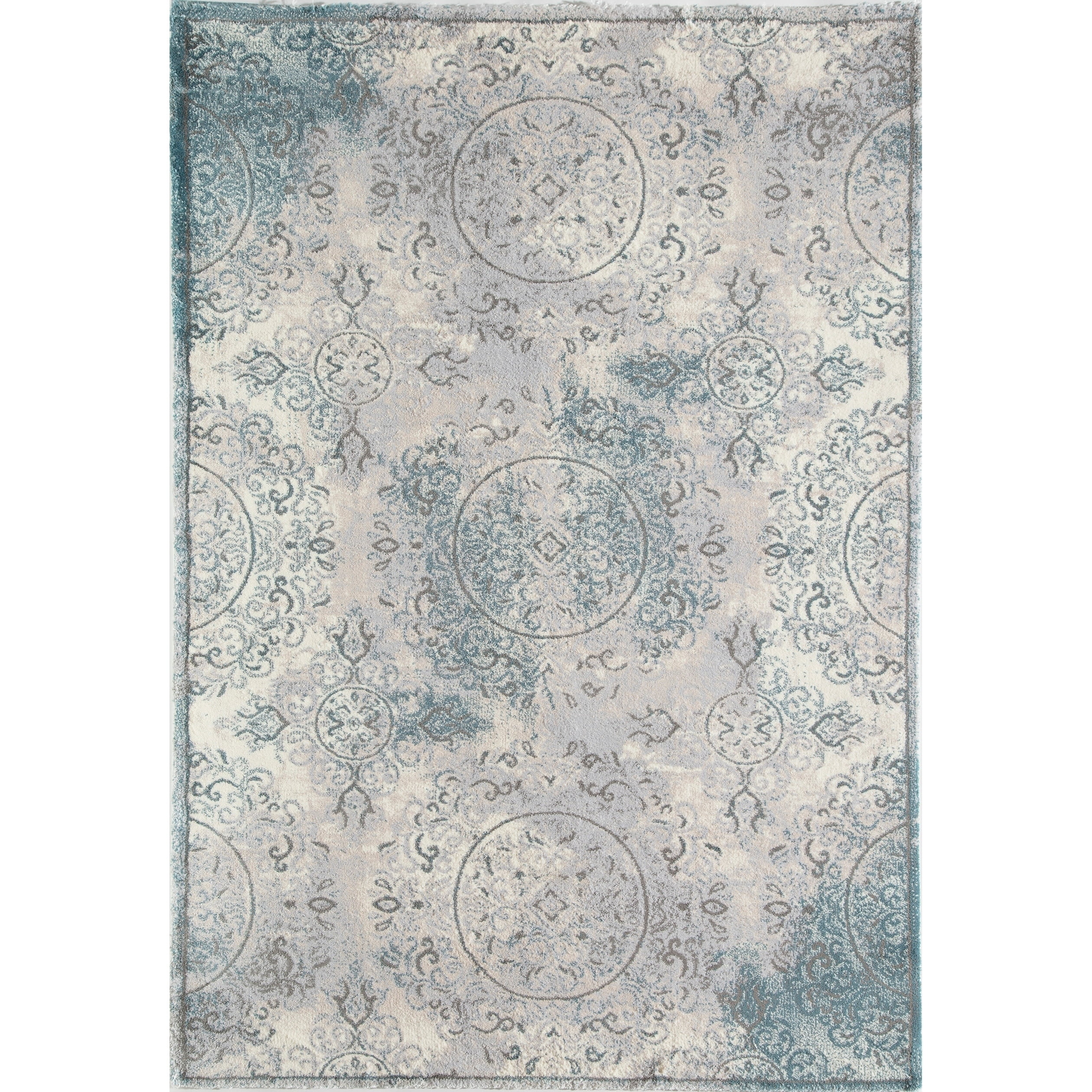 Rugs America Brighton Collection Shades Of Slate BH300A Transitional Oriental Area Rug 5' x 8'