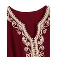 thumbnail image 6 of Beach Kaftan Dresses for Women Plus Size Caftan Loungewear Mexican Embroidered Dress Long Beach Tunic Summer Elegant Vacation Outfit Long Sleeve Robe, 6 of 7