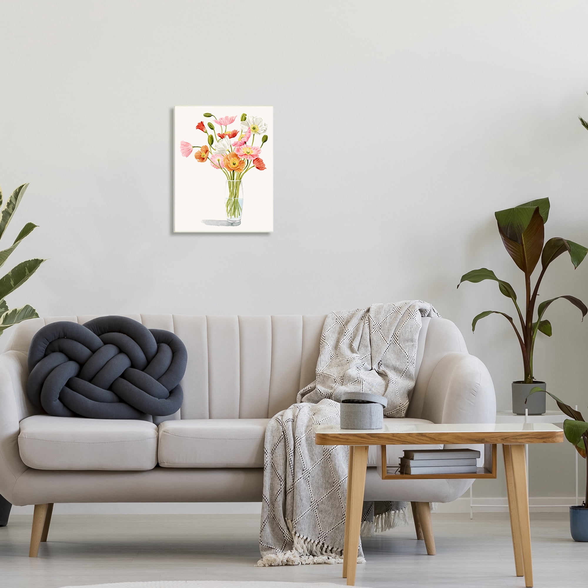 Stupell Industries Vivid Poppies Glass Floral Bouquet Arrangement ,13 x 19, Design by Grace Popp