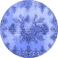 thumbnail image 1 of Ahgly Company Indoor Round Medallion Blue Traditional Area Rugs, 7' Round, 1 of 4