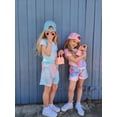 thumbnail image 2 of Oudiya Girls 2 Piece Tie Dye Pajamas Set Summer Trendy Outfit Lounge Set Kids Sleepwear, 2 of 6