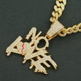 thumbnail image 3 of Men Women Hip Hop NO LOVE Pendant Necklace 13mm Crystal Cuban Chain HipHop Iced Out Bling Necklaces Fashion Charm Jewelry, 3 of 7