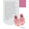 thumbnail image 7 of MeMoi Women's Beverly Faux Fur Memory Foam Plush Slipper - Womens - Female (M, Mauve), 7 of 7