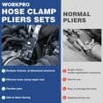 thumbnail image 4 of Juego de alicates para mangueras WORKPRO de 27 cm con banda plana y flexible, 4 of 7