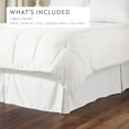 thumbnail image 4 of Tailored Pleated Bed Skirt Box Spring Frame Cover Dust Ruffle in White for King Size Bedding by Comfort Canopy, 4 of 12