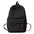 thumbnail image 1 of Mochilas de lona de color negro liso, bolsas de ocio o viaje de 100% algodón, paquetes de gran capacidad Unisex, mochilas escolares sencillas a la moda Fivean unisex, 1 of 2