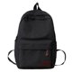 thumbnail image 1 of Mochilas de lona de color negro liso, bolsas de ocio o viaje de 100% algodón, paquetes de gran capacidad Unisex, mochilas escolares sencillas a la moda Fivean unisex, 1 of 2