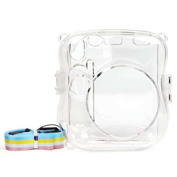 instax mini8本体・カバー・フィルム付 Fujifilm Instax Mini 8/9 Clear Hard Plastic Case with Adjustable