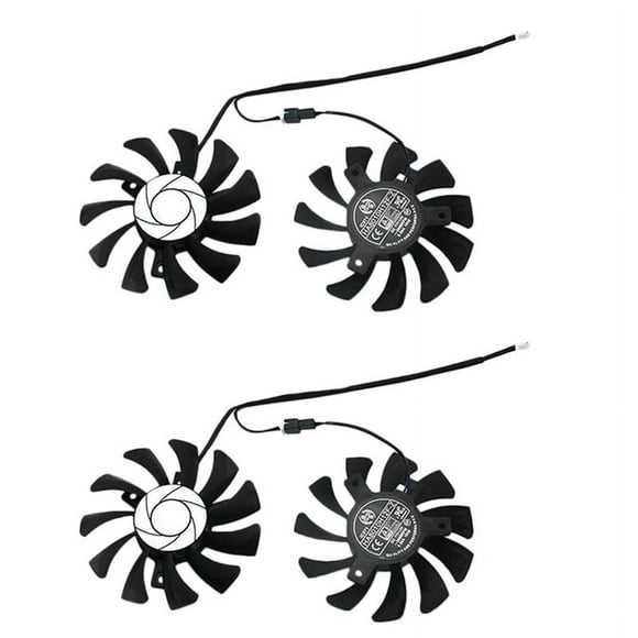 HA8010H12F-Z 75MM 2Pin GTX1050Ti GPU Cooler DUAL Fan for GTX 1050Ti GTX-1050-Ti-4GT-OC(4Pcs)