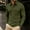 Army Green, variant on Fznquz Golf Polos Long Sleeve Gray Dress Slim Shirts Winter 2025 Pocket Button Big and Tall Mens Clothes