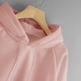 thumbnail image 6 of tklpehg Sweatshirt for Women Fall Comfy Loose Fit Pullover Tops Trendy Ladies Tops Graphic Hoodie Solid Color Long Sleeve Tops Casual Hooded Drawstring with Pocket Sweatshirt Pink S, 6 of 6