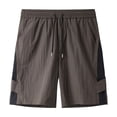 thumbnail image 2 of Bxsruta Men's Big and Tall Lightweight Elastic Waist Shorts with Pockets for Summer Casual Outdoor Wear, 2 of 7