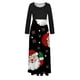 thumbnail image 4 of Vestidos de Navidad Para Mujer Estampado de Manga Larga Cuello Redondo Vestido Largo Playa Casual Maxi Sundress Odeerbi ODB202937, 4 of 6