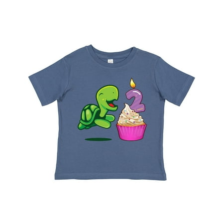 

Inktastic 2nd Birthday Turtle Gift Toddler Boy or Toddler Girl T-Shirt
