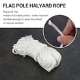 thumbnail image 2 of 50 Feet x 1/4inch Flag Pole Halyard Rope with 4 Pieces Flag Pole Hook Clips,Outdoor Flagpole Accessories Compatible, 2 of 8