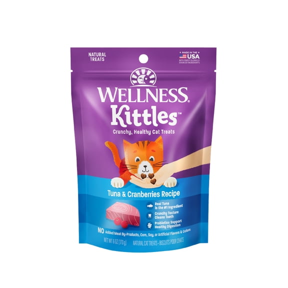 Wellness Kittles Natural Grain Free Cat Treats, 6-Ounce Bag