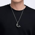 thumbnail image 2 of Fachoice Koi Carp Fish Pendant for Men Chinese Koi Fish Necklace, Lucky Fish Amulet Necklace Classic Goldfish Necklace Men’s Chinese Koi Carp Jewelry Silver Vintage Fish Animal Charm Necklace, 2 of 5