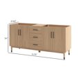 thumbnail image 4 of Fresca Fcb4472 Sawyer 72" Double Free Standing Vanity Cabinet Only - Sunburst Oak, 4 of 7