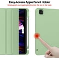 thumbnail image 3 of New iPad Pro 11 Inch Case 2021(3rd Gen)/2020(2nd Gen) with Pencil Holder,Smart iPad Case [Support Touch ID and Auto Wake/Sleep] with Auto 2nd Gen Pencil Charging (Matcha Green), 3 of 4
