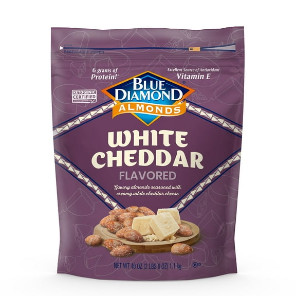Blue Diamond White Cheddar Almonds, 40 oz.