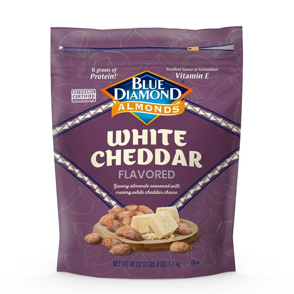 Blue Diamond White Cheddar Almonds, 40 oz.